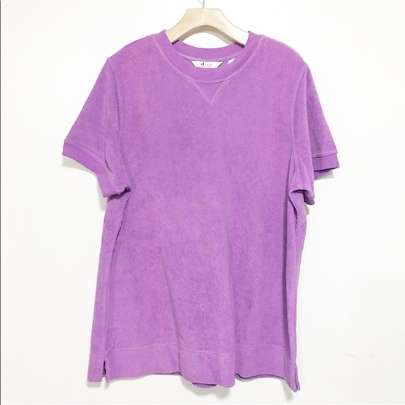 Denim&Co Tops - Used/ terrycloth lavender t shirts Denim&Co Tops - Used/ terrycloth lavender t shirts